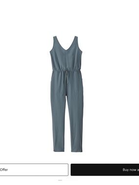 Patagonia Fleetwith Sleeveless V-Neck Jumpsuit in light plume grey(blue)